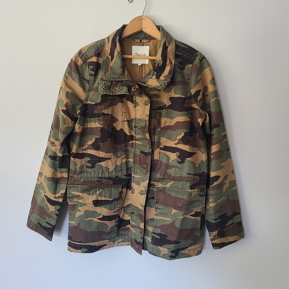 Madewell Dispatch Camo Jacket In Faded Birch Size Medium - Picture 3 of 5